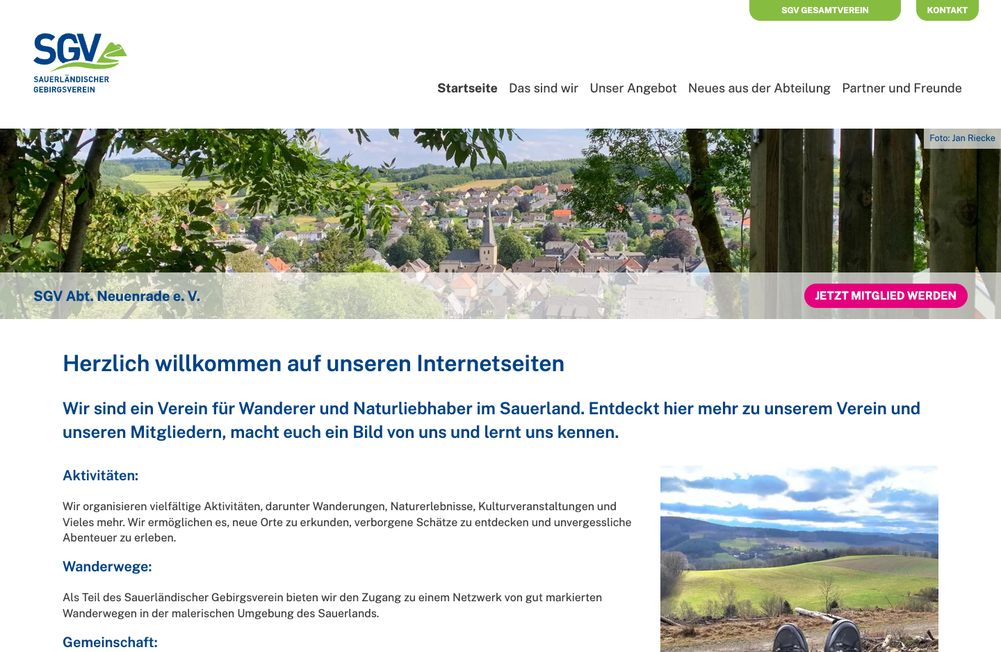 sgv-neuenrade.de auf dem Desktop